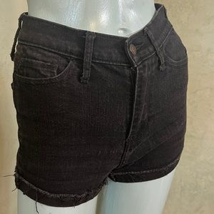Black Denim Jean Shorts, HOLLISTER, Size 00